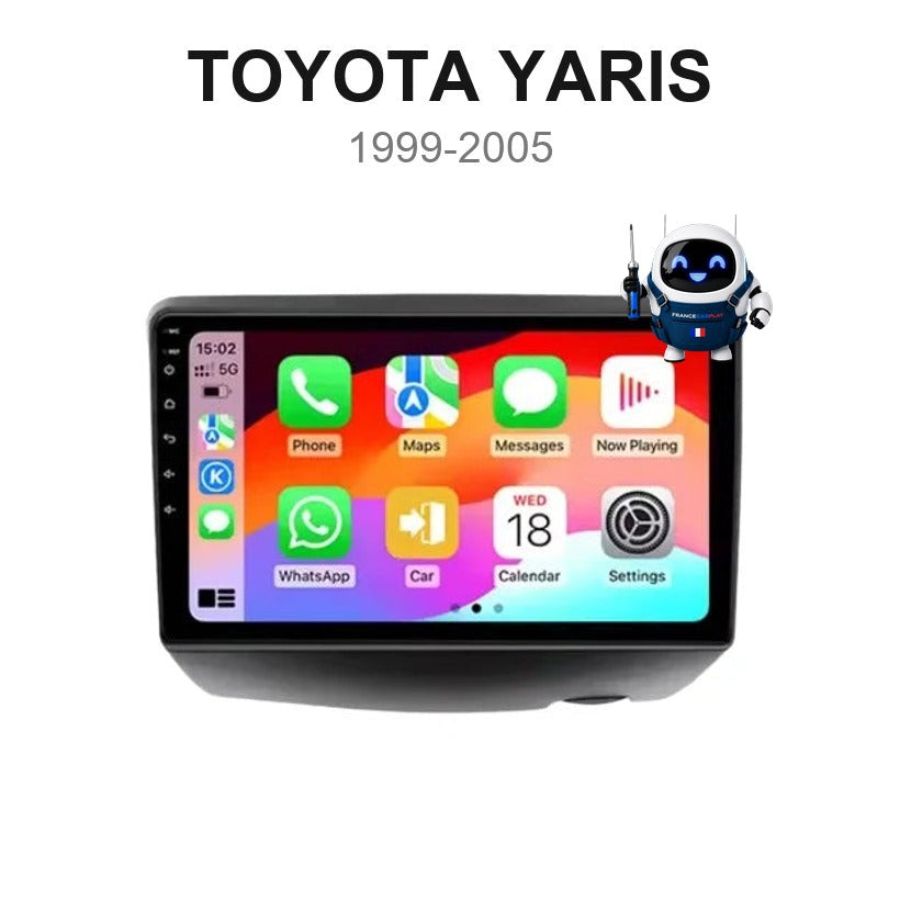 Écran CarPlay et Android Auto sans fil pour Toyota Yaris (1999-2005)