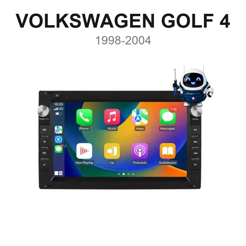 Écran CarPlay et Android Auto sans fil pour Volkswagen Golf 4 (1998-2004)