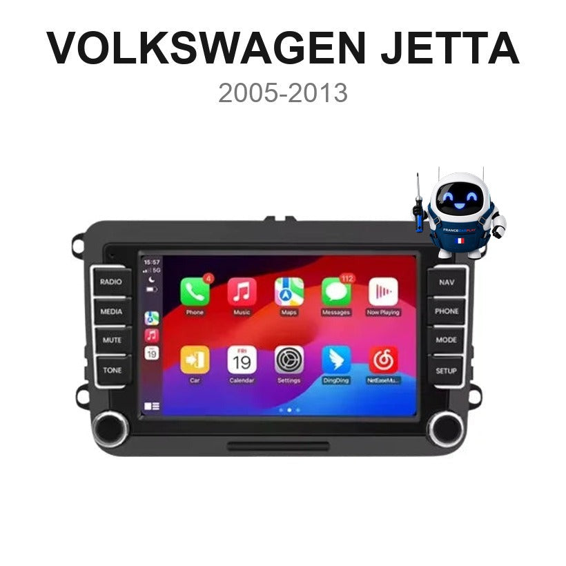 Écran CarPlay et Android Auto sans fil pour Volkswagen Jetta (2005-2013)