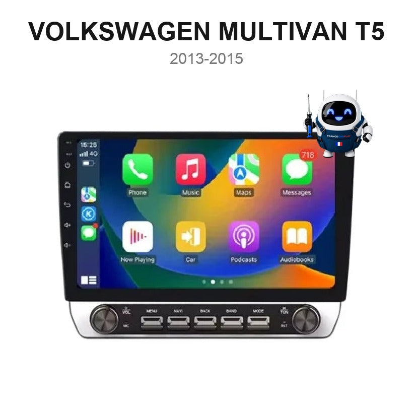 Écran CarPlay et Android Auto sans fil pour Volkswagen Multivan T5 (2013-2015)