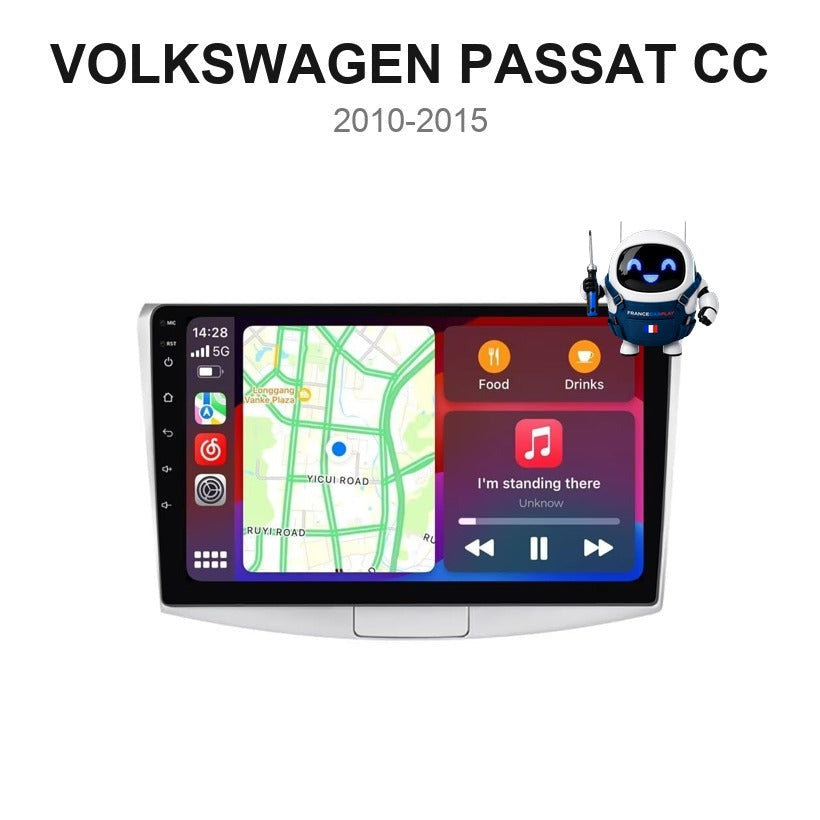 Écran CarPlay et Android Auto sans fil pour Volkswagen Passat CC (2010-2015)