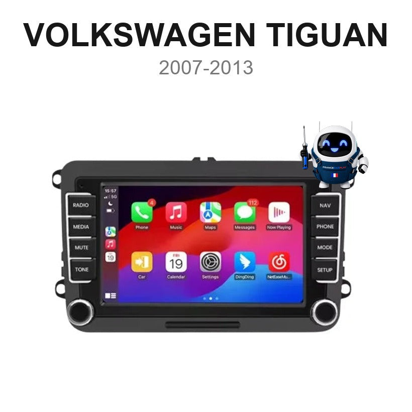Écran CarPlay et Android Auto sans fil pour Volkswagen Tiguan (2007-2013)