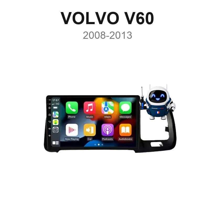 Écran CarPlay et Android Auto sans fil pour Volvo V60 (2008-2013)