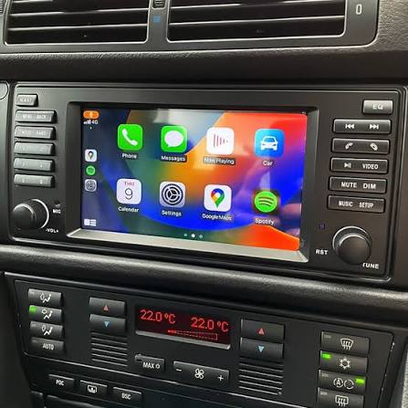 Écran tactile HD CarPlay et Android Auto pour BMW Série 5 E39 / X5 E53