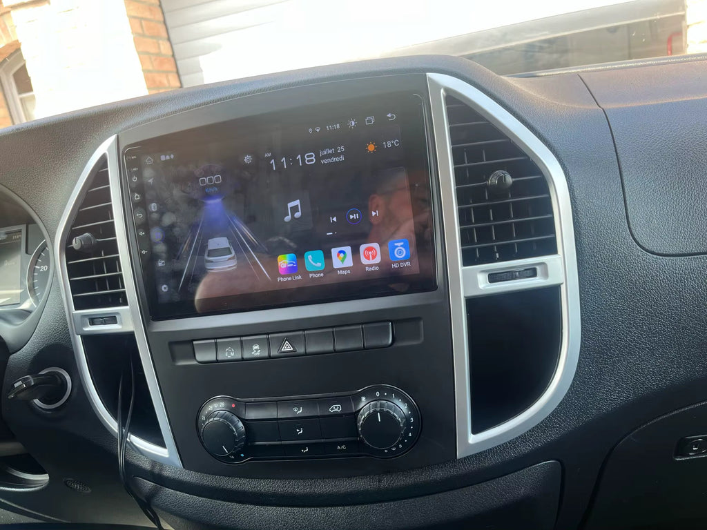 Écran tactile HD CarPlay et Android Auto pour Mercedes Vito W447