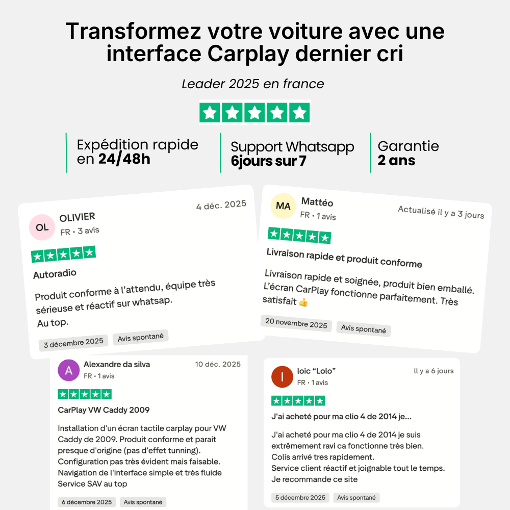 Écran CarPlay universel à ventouse par FranceCarplay