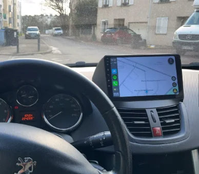 Écran tactile HD CarPlay et Android Auto pour Peugeot 207