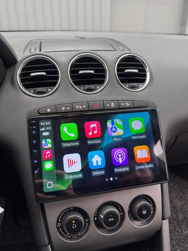 Écran tactile HD CarPlay et Android Auto pour Peugeot 308