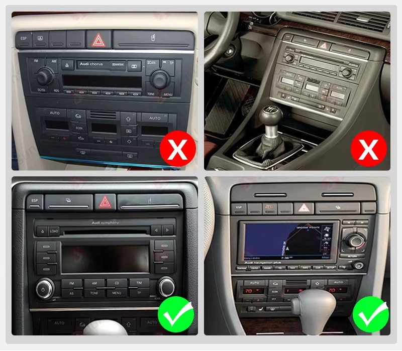 Façade autoradio dédiée à la Audi A4 / S4 / RS4 2000-2012