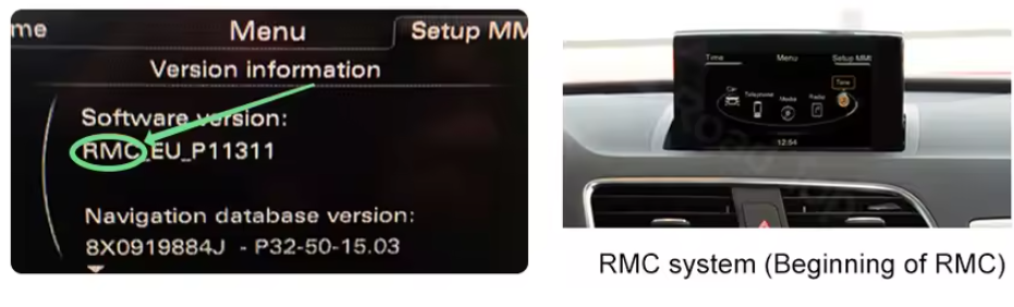 Façade autoradio dédiée à la Audi Q3 2013-2018