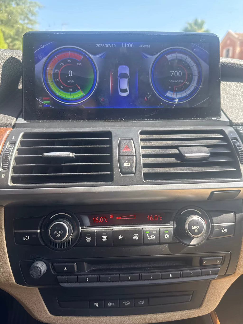 Façade autoradio dédiée à la BMW X5 E70 CIC 2007-2010