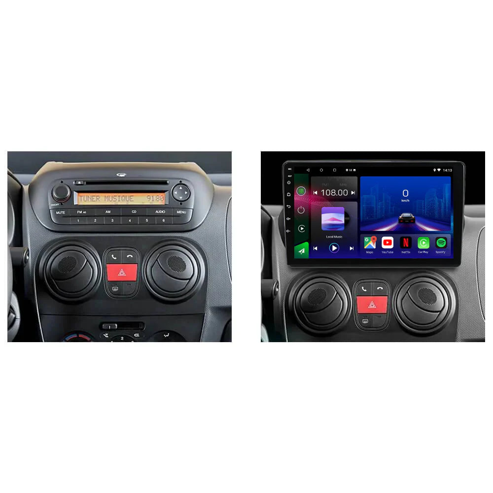 Façade autoradio dédiée à la Citroën Nemo 2008-2017