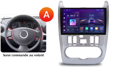 Façade autoradio dédiée à la Dacia Duster 2009-2012