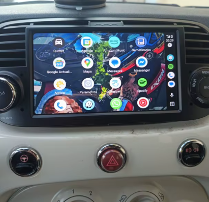Façade autoradio dédiée à la Fiat 500 2007-2015