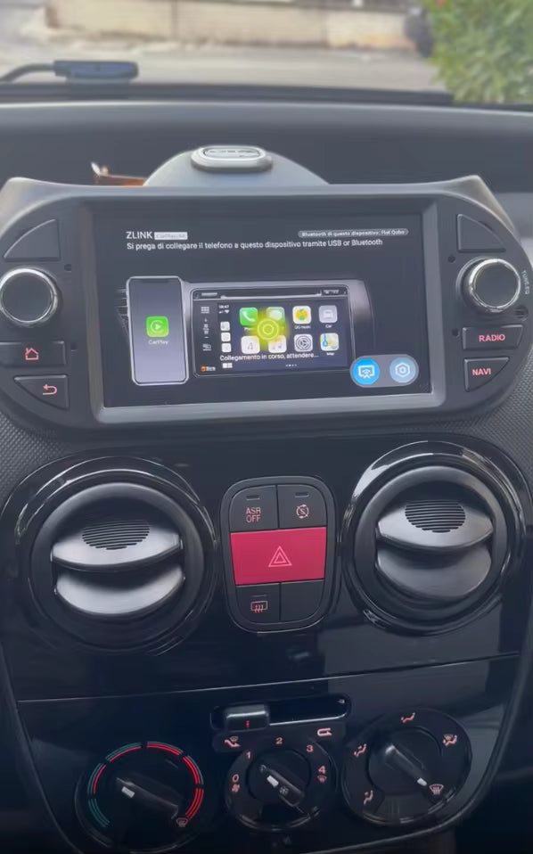 Façade autoradio dédiée à la Fiat Qubo 2008-2017