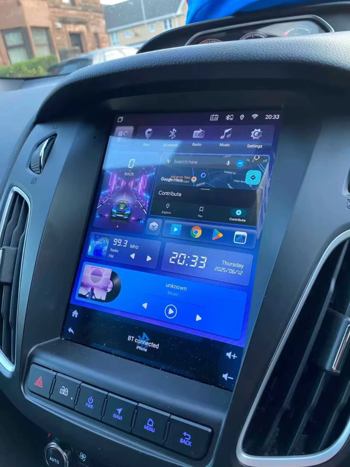 Façade autoradio dédiée à la Ford Focus 2011-2019
