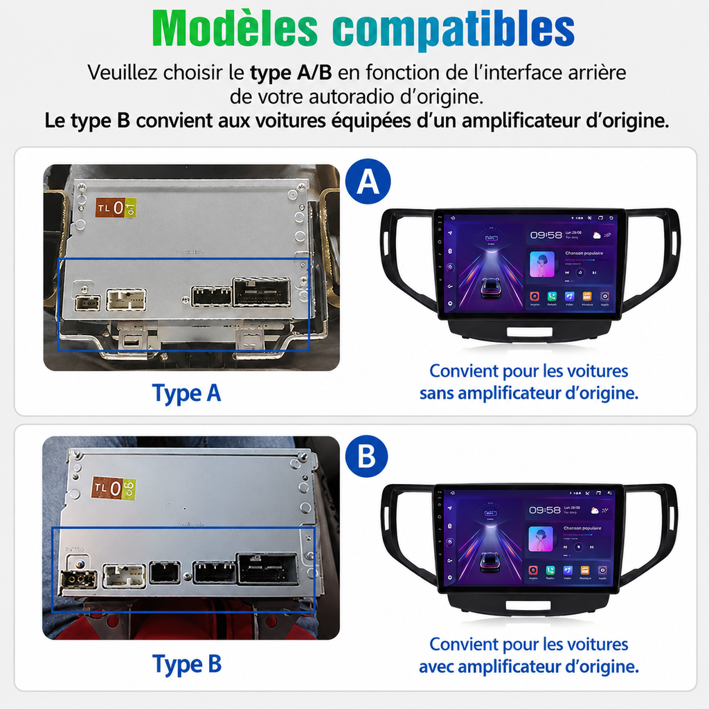 Façade autoradio dédiée à la Honda Accord 8 2008-2012