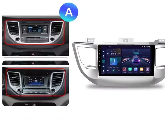 Façade autoradio dédiée à la Hyundai ix35 | Tucson 2015-2018