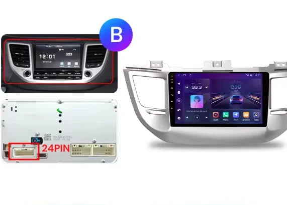 Façade autoradio dédiée à la Hyundai ix35 | Tucson 2015-2018
