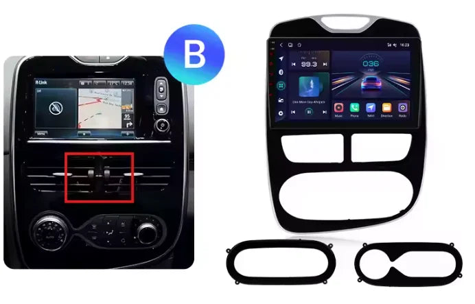 Façade autoradio dédiée à la Renault Clio 4 2012-2016