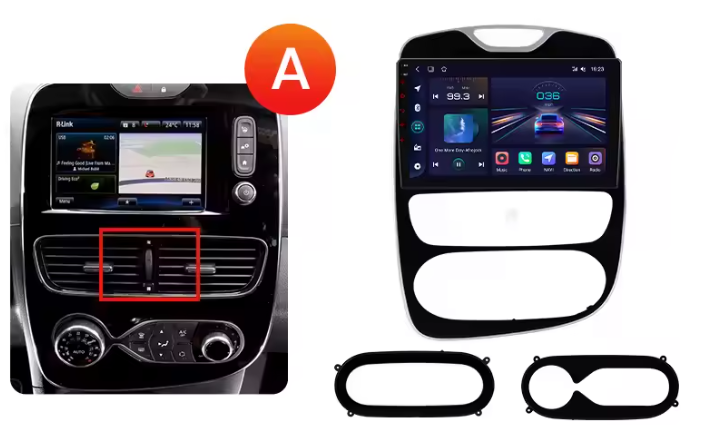 Façade autoradio dédiée à la Renault Clio 4 2016-2019