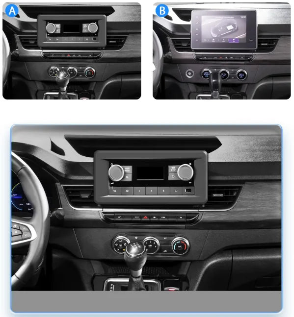 Façade autoradio dédiée à la Renault Kangoo (avec écran d'origine) 2019-2025