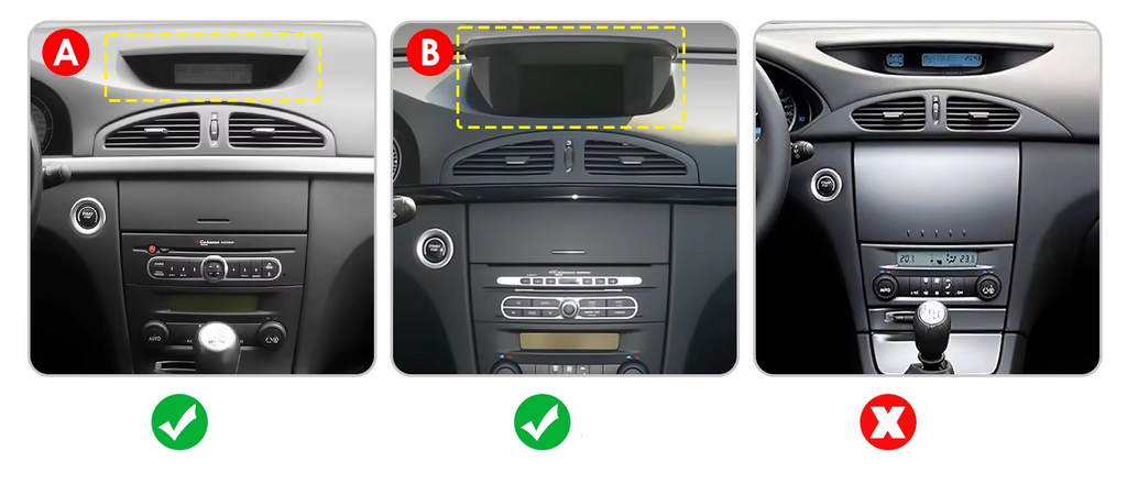 Façade autoradio dédiée à la Renault Laguna 2 2001-2007