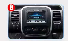 Façade autoradio dédiée à la Renault Trafic 3 2014-2021