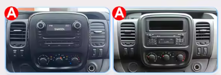 Façade autoradio dédiée à la Renault Trafic 3 2014-2021