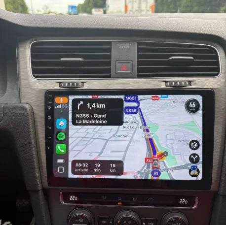 Façade autoradio dédiée à la Volkswagen Golf 7 2013-2017