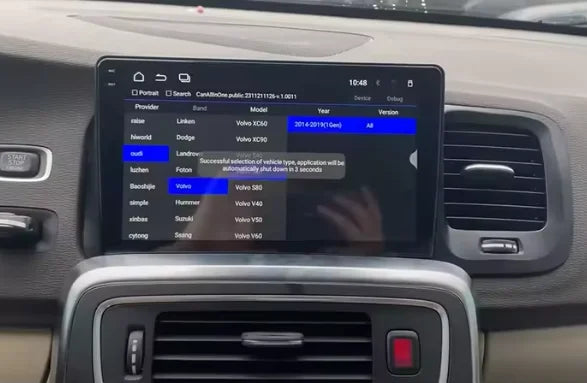 Façade autoradio dédiée à la Volvo V60 2008-2013