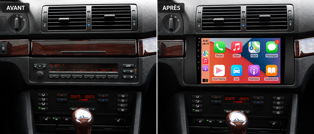 Installation plug and play de l'écran CarPlay sur BMW Série 5 E39 / X5 E53