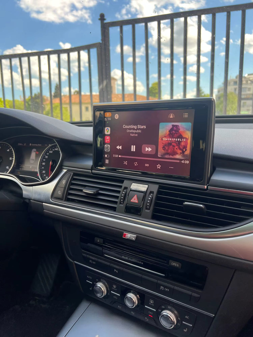 Interface CarPlay sans fil pour l'écran d'origine Audi A6 RMC