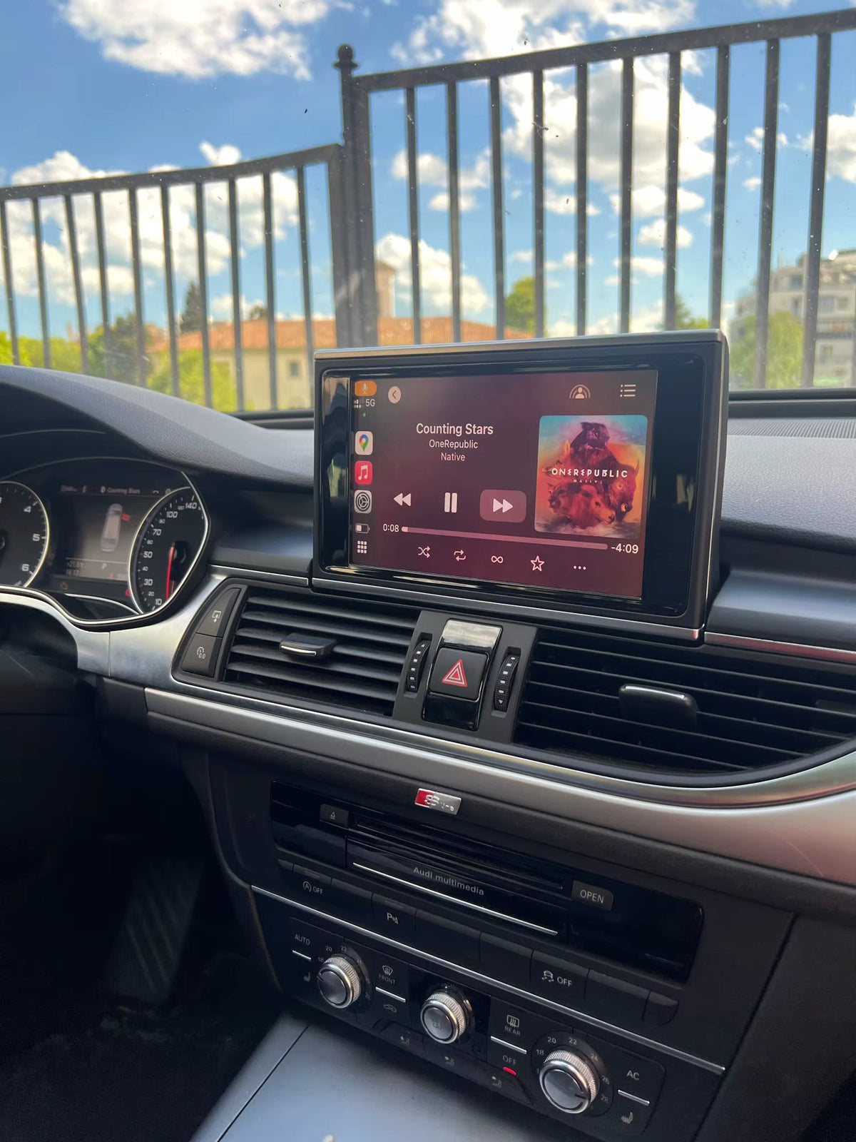 Interface CarPlay sans fil pour l'écran d'origine Audi A6 RMC