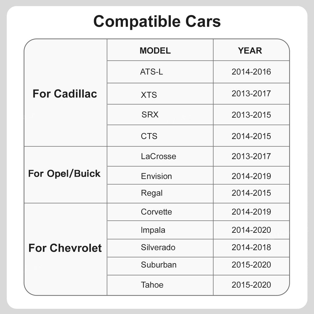 Module CarPlay plug and play pour Cadillac SRX sur écran d'origine