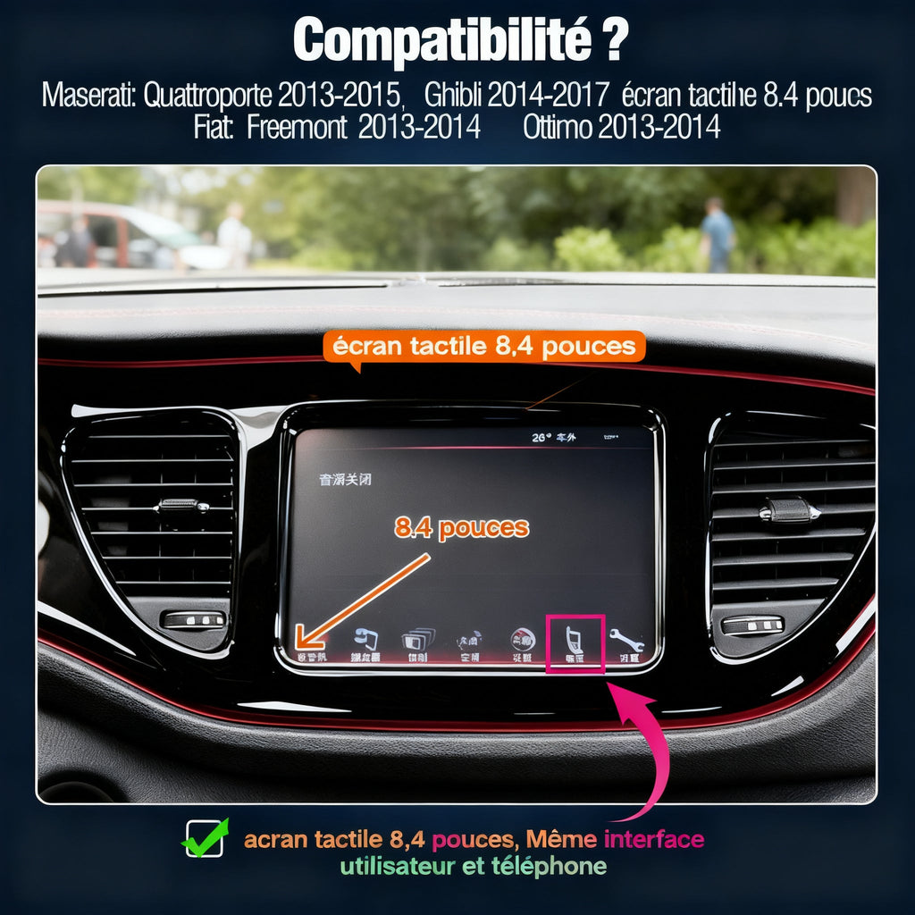 Module CarPlay plug and play pour Fiat Freemont sur écran d'origine