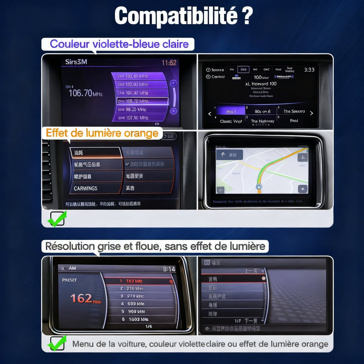 Module CarPlay plug and play pour Infiniti QX80 sur écran d'origine