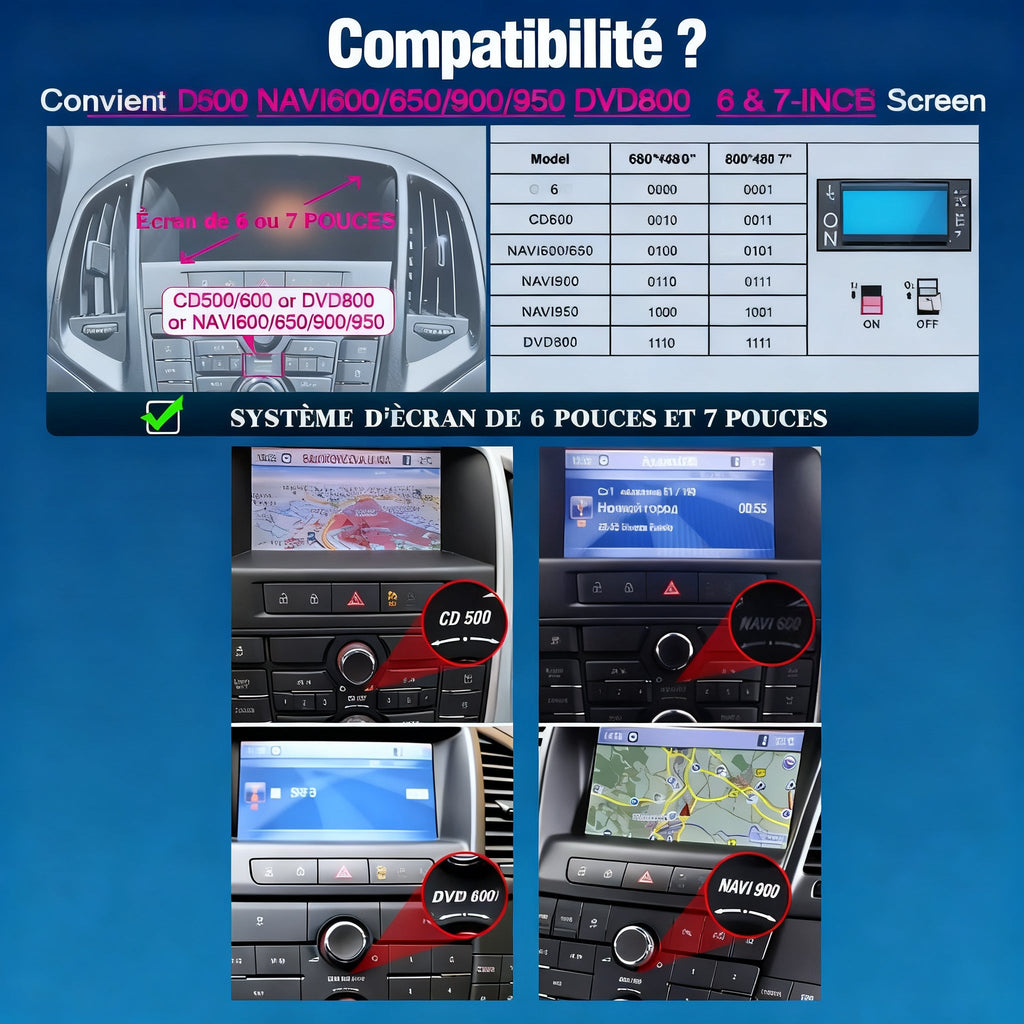 Module CarPlay plug and play pour Opel Mokka INTELLILINK sur écran d'origine