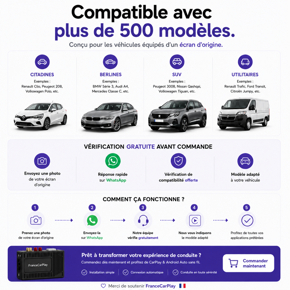 Module multimédia CarPlay et Android Auto pour Aston Martin DB11