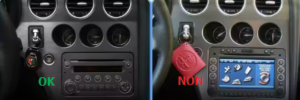 Navigation GPS sur l'écran tactile CarPlay de la Alfa Romeo 159