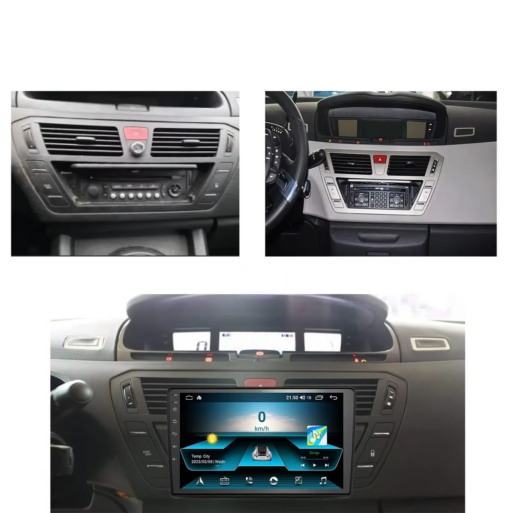 Navigation GPS sur l'écran tactile CarPlay de la Citroën C4 Picasso