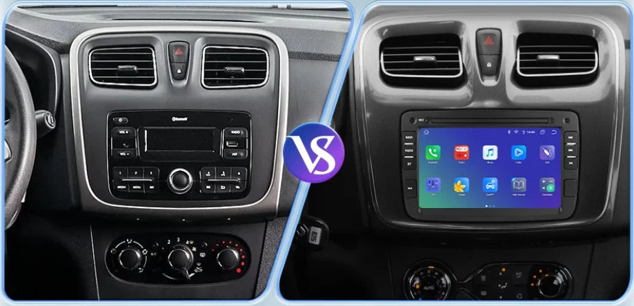 Navigation GPS sur l'écran tactile CarPlay de la Dacia Duster