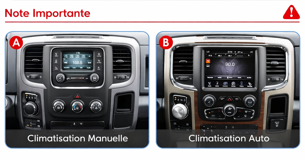 Navigation GPS sur l'écran tactile CarPlay de la Dodge Ram