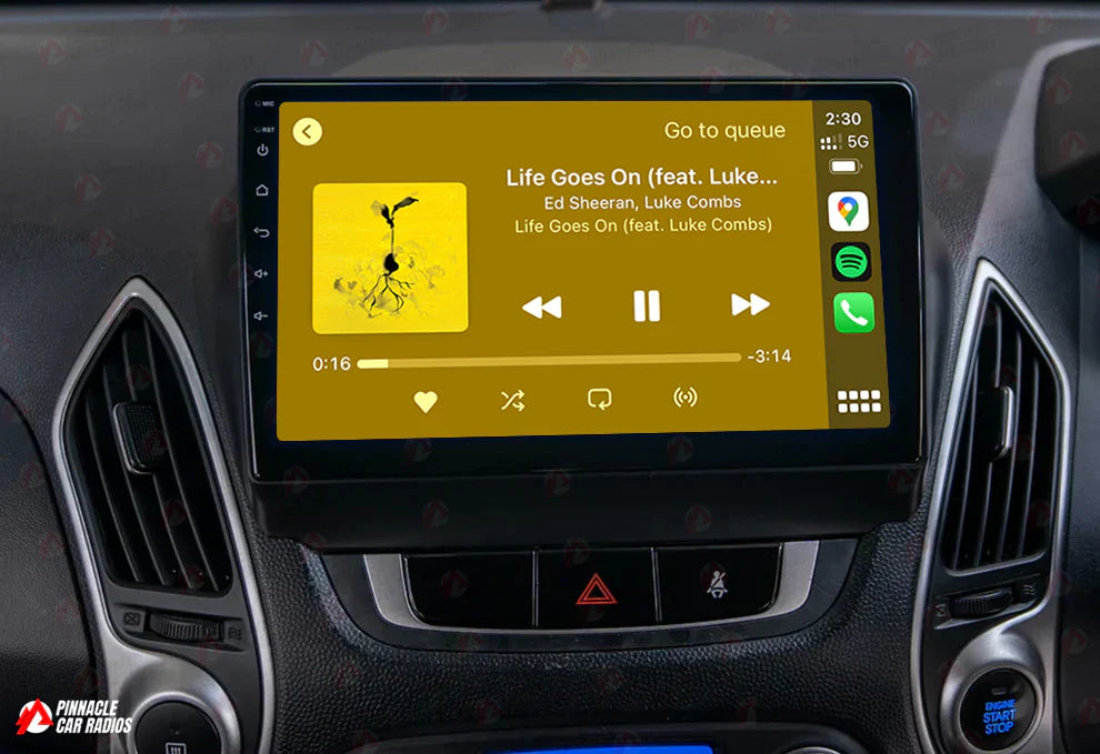Navigation GPS sur l'écran tactile CarPlay de la Hyundai ix35 / Tucson