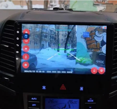 Navigation GPS sur l'écran tactile CarPlay de la Hyundai Santa Fe