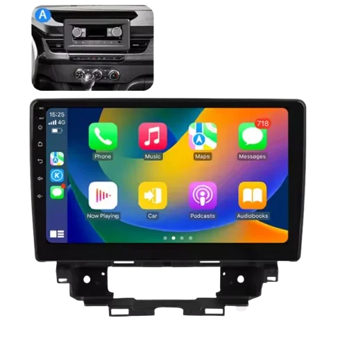 Navigation GPS sur l'écran tactile CarPlay de la Renault Kangoo (sans écran d'origine)