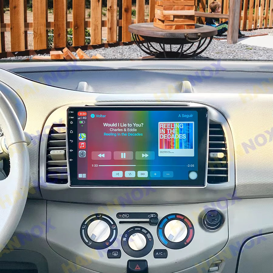 Navigation GPS sur l'écran tactile CarPlay de la Nissan Micra