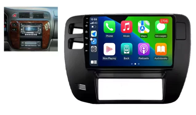 Navigation GPS sur l'écran tactile CarPlay de la Nissan Patrol