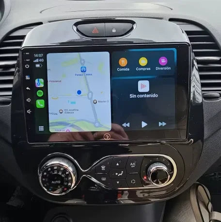 Navigation GPS sur l'écran tactile CarPlay de la Renault Captur