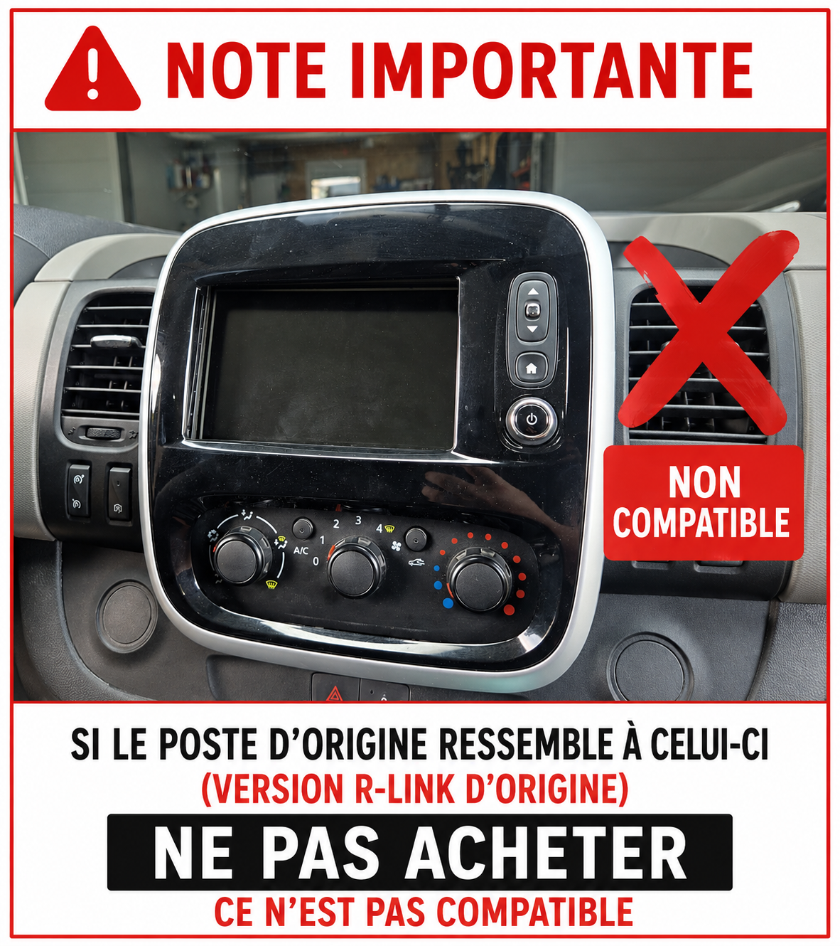 Navigation GPS sur l'écran tactile CarPlay de la Renault Trafic 3
